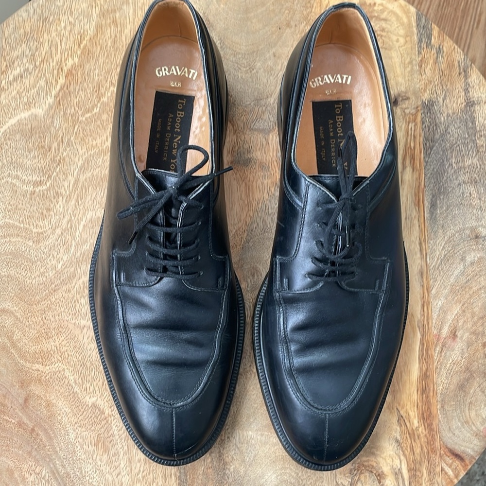 To Boot New York Italian made Black  Gravati Leather Dress Shoes by Adam Derrick